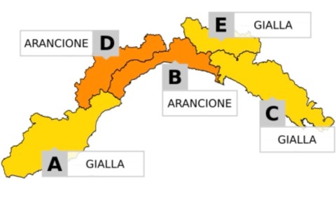 Arpal aggiorna l’allerta: arancione su Centro-Ponente per la notte