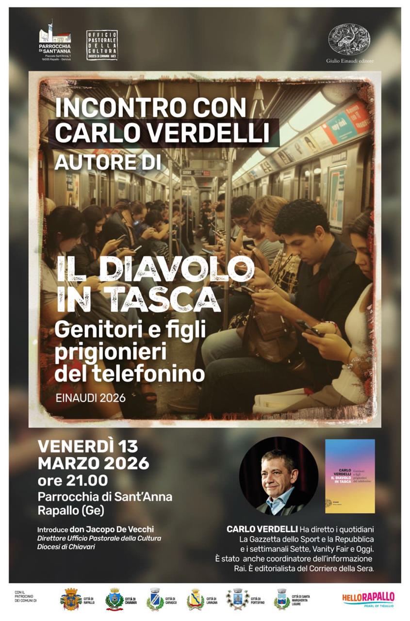 Carlo Verdelli presenta “Il diavolo in tasca” a Rapallo il 13 marzo