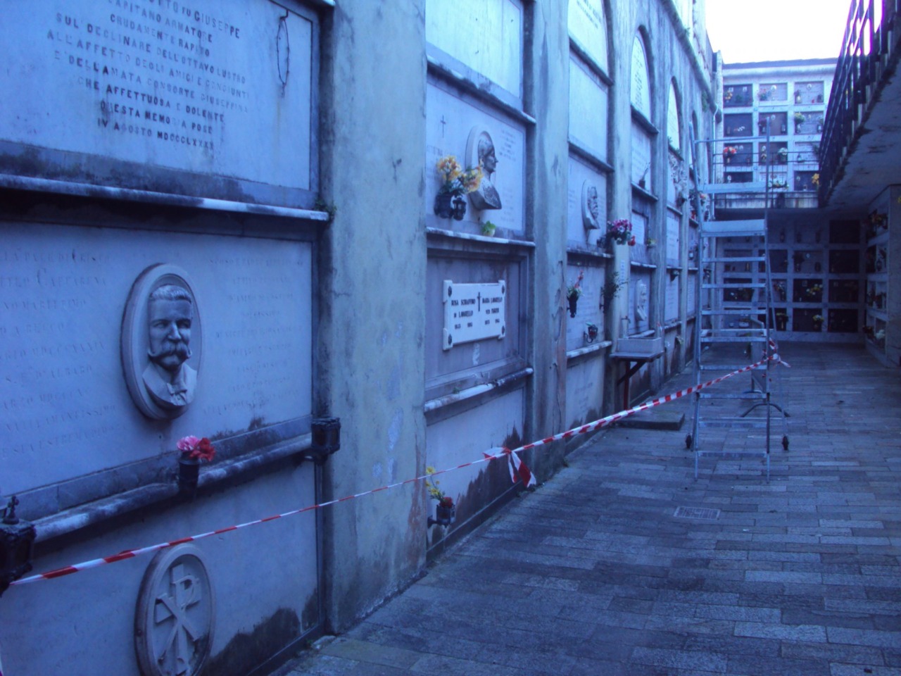 Chiusura dei cimiteri a Recco per maltempo