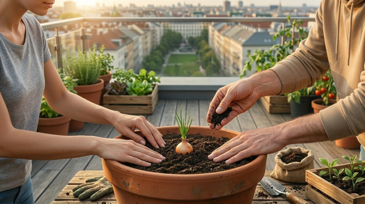 Coltiviamo – Vivere Sostenibile: il segreto del terriccio per orto in contenitore e cipolle