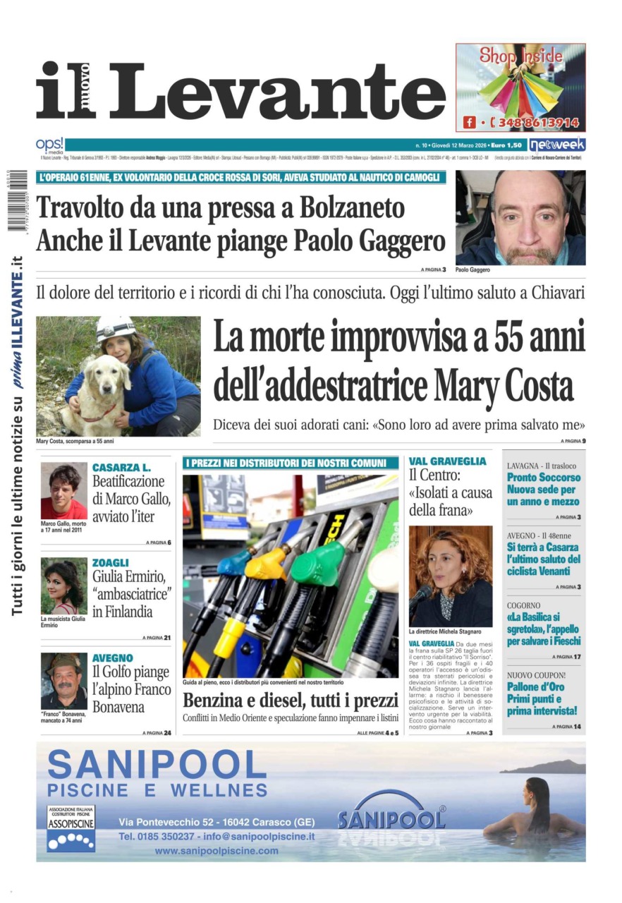 Il Nuovo Levante è disponibile in edicola