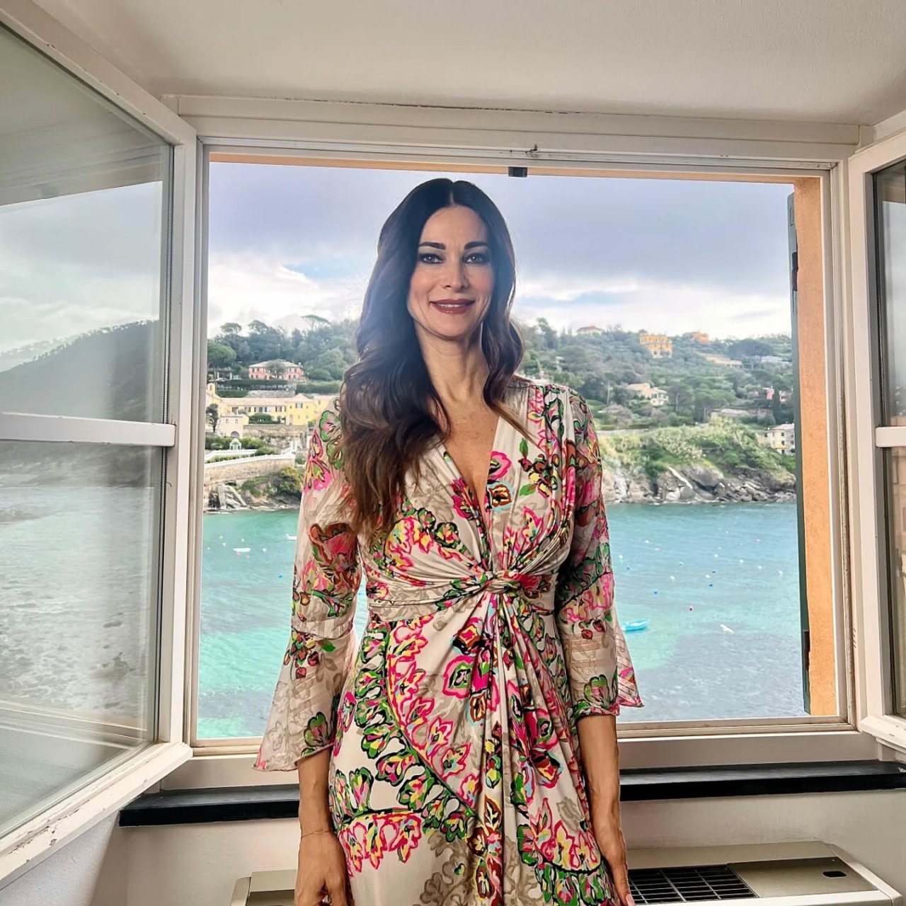 Manuela Arcuri gira uno spot a Sestri Levante