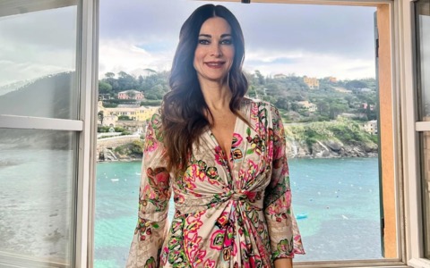 Manuela Arcuri gira uno spot a Sestri Levante