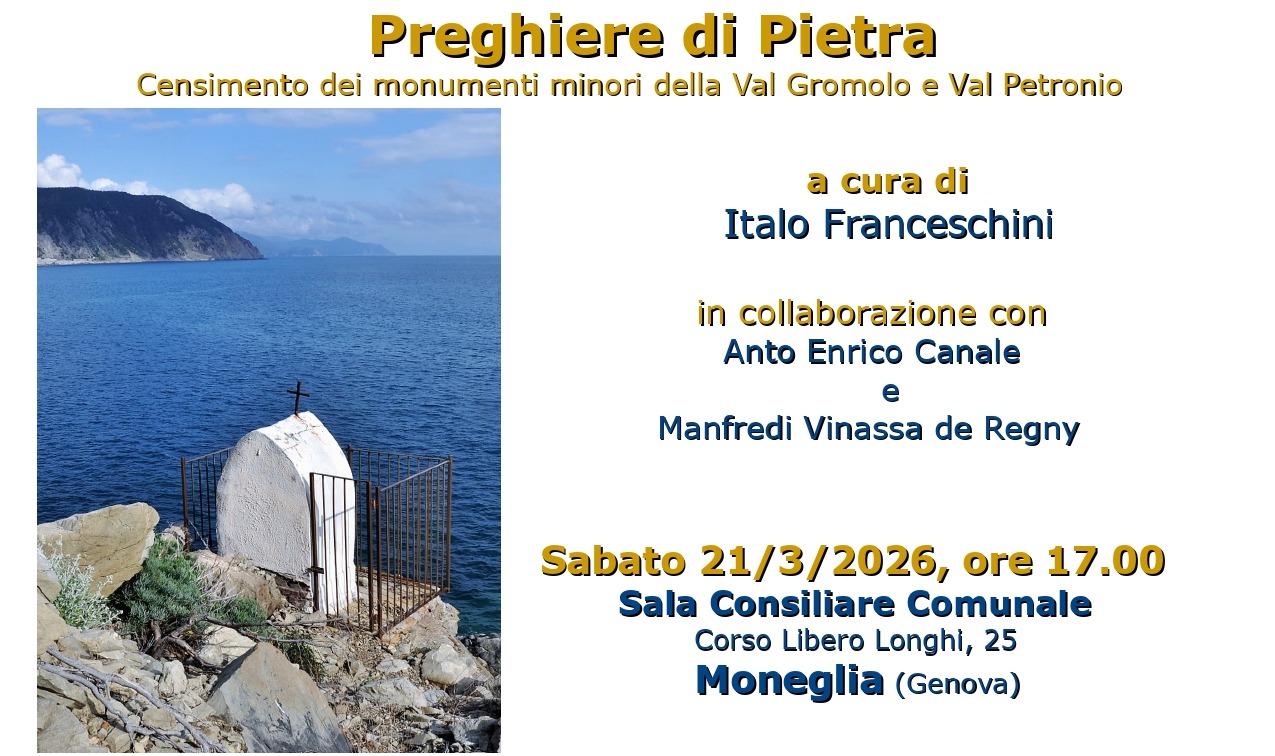 Presentazione del nuovo volume dell’associazione O Leudo a Moneglia