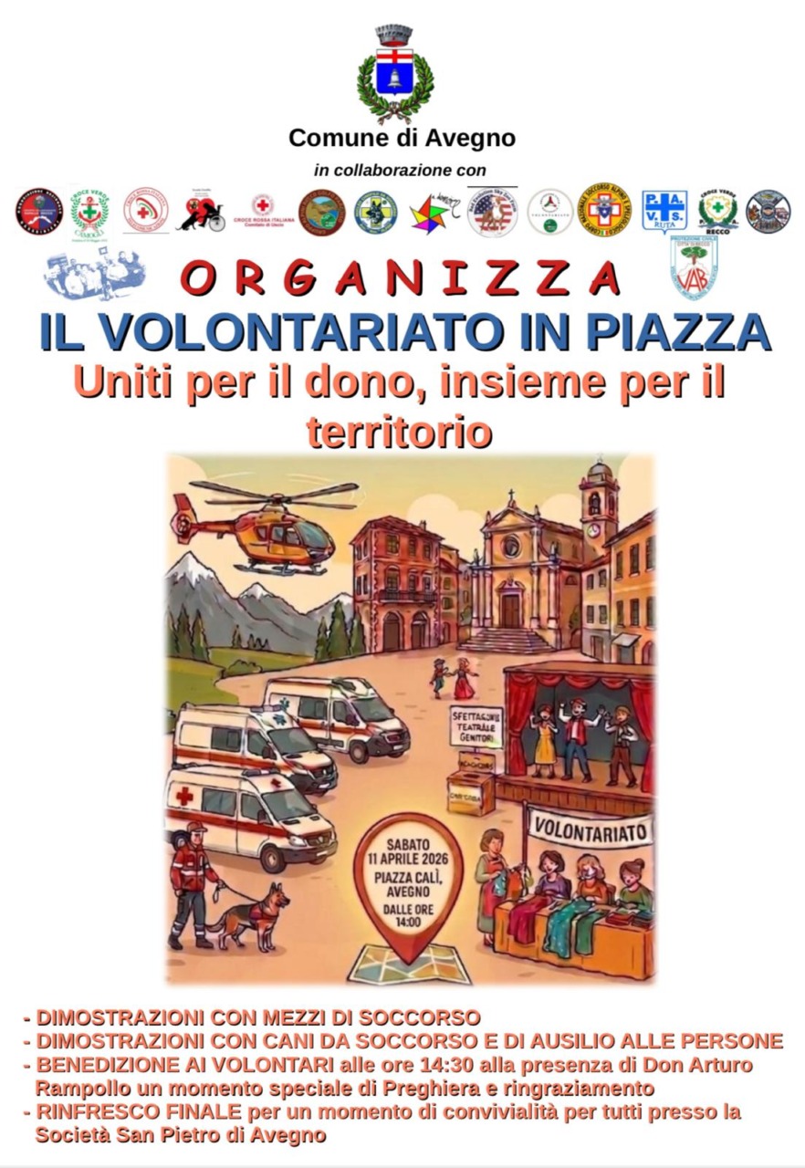 Avegno celebra il volontariato con “Volontariato in Piazza”