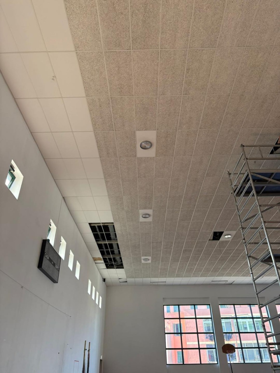 Chiavari, lavori per l’illuminazione della palestra di Largo Pessagno