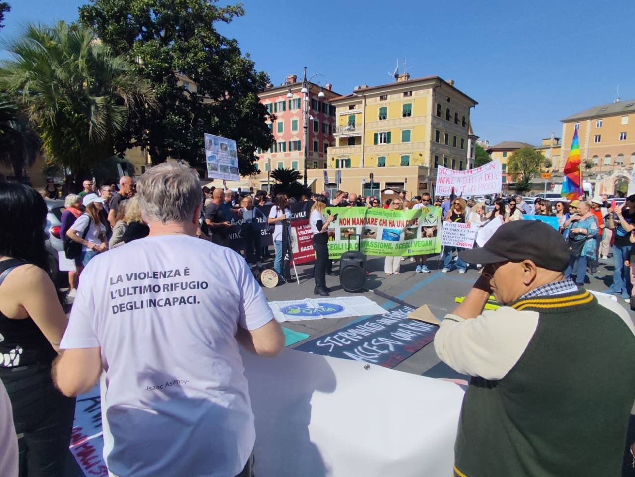 Corteo a Rapallo contro l’abbattimento dei cinghiali