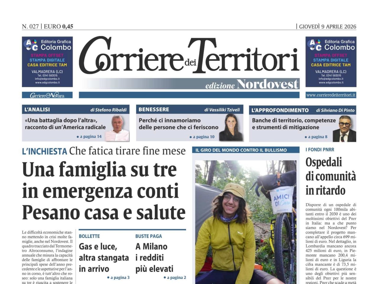 Due famiglie su tre in Italia hanno difficoltà economiche: l’inchiesta del Corriere dei Territori