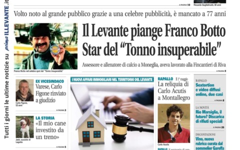Il Nuovo Levante è disponibile in edicola
