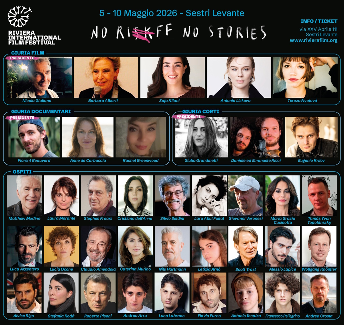 Riviera International Film Festival: tutti gli ospiti e i film della 10ª edizione