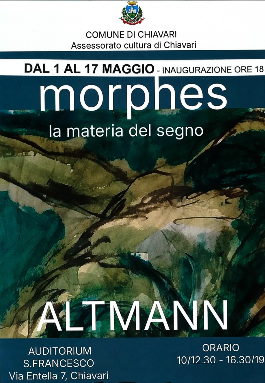 Roberto Altmann presenta “Morphes” all’Auditorium San Francesco