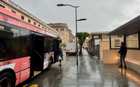 A Chiavari apre la nuova fermata autobus in corso G. B. Assarotti
