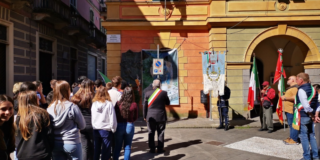 Commemorazione di Severino, primo caduto della Divisione Cichero a Borzonasca
