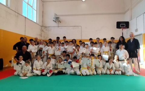 Esami di cintura per atleti del Dojo Nami a Rapallo