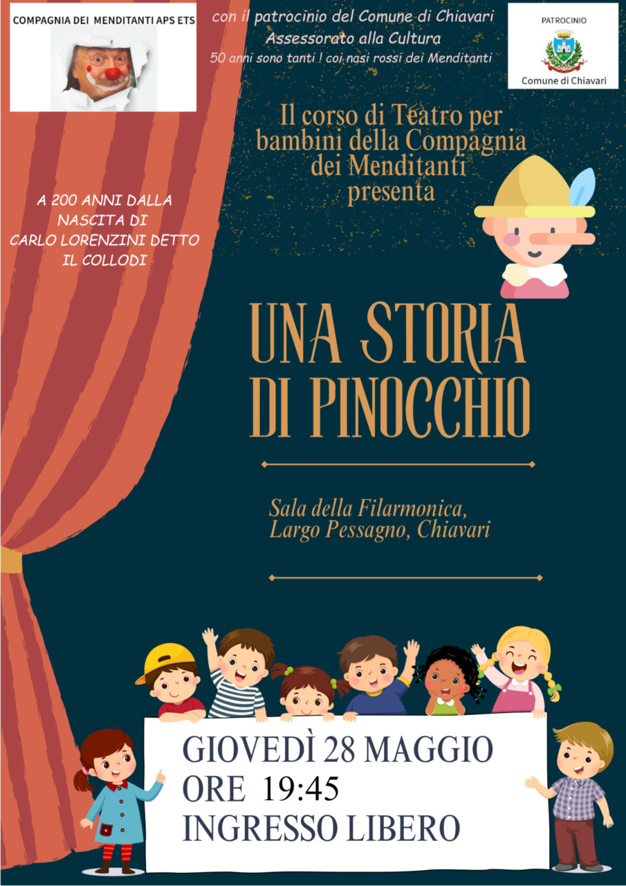 I piccoli attori della Compagnia dei Menditanti presentano “Una storia di Pinocchio”