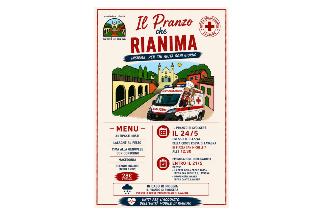 “Il pranzo che rianima”: evento per la Croce Rossa di Lavagna