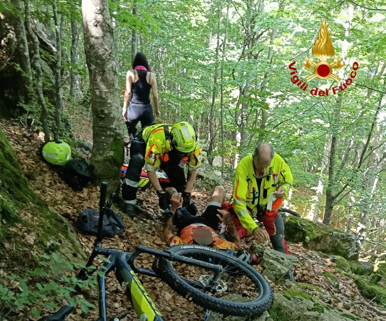 Incidente in mountain bike sul Monte Aiona: soccorso aereo per un ciclista
