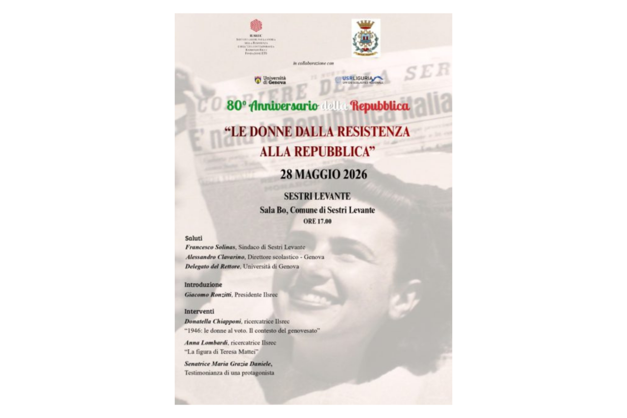 Le donne che hanno plasmato la Repubblica: evento a Sestri Levante