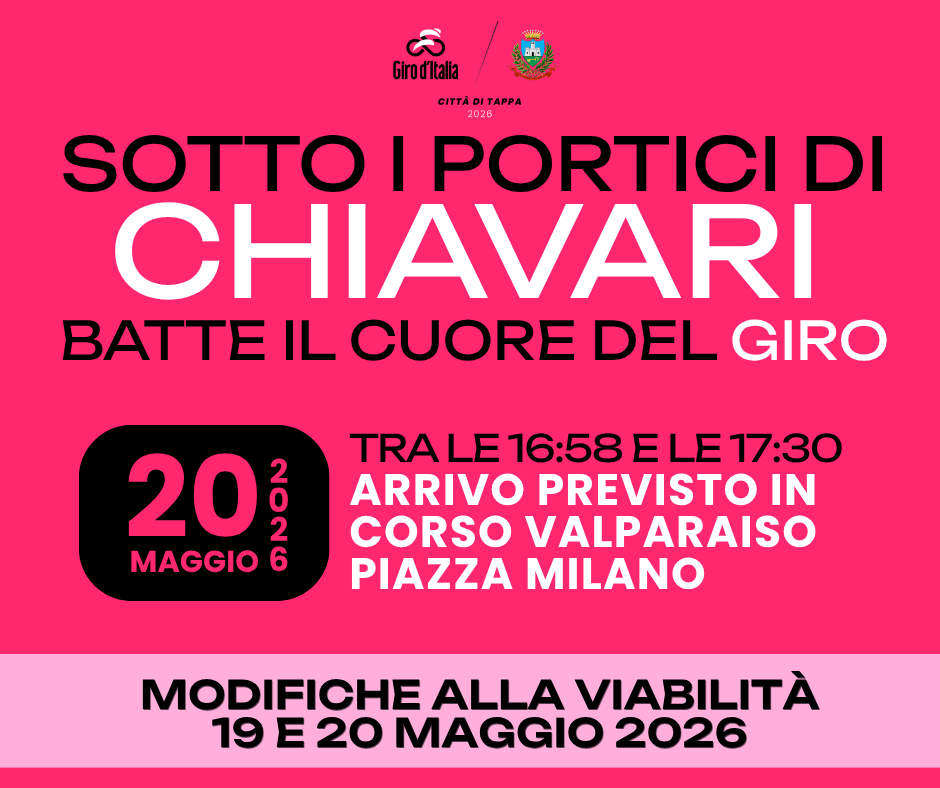 Modifiche alla viabilità a Chiavari per il Giro d’Italia