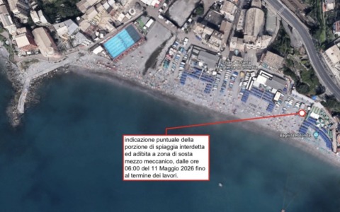 Sori: chiusura della spiaggia centrale per lavori di manutenzione