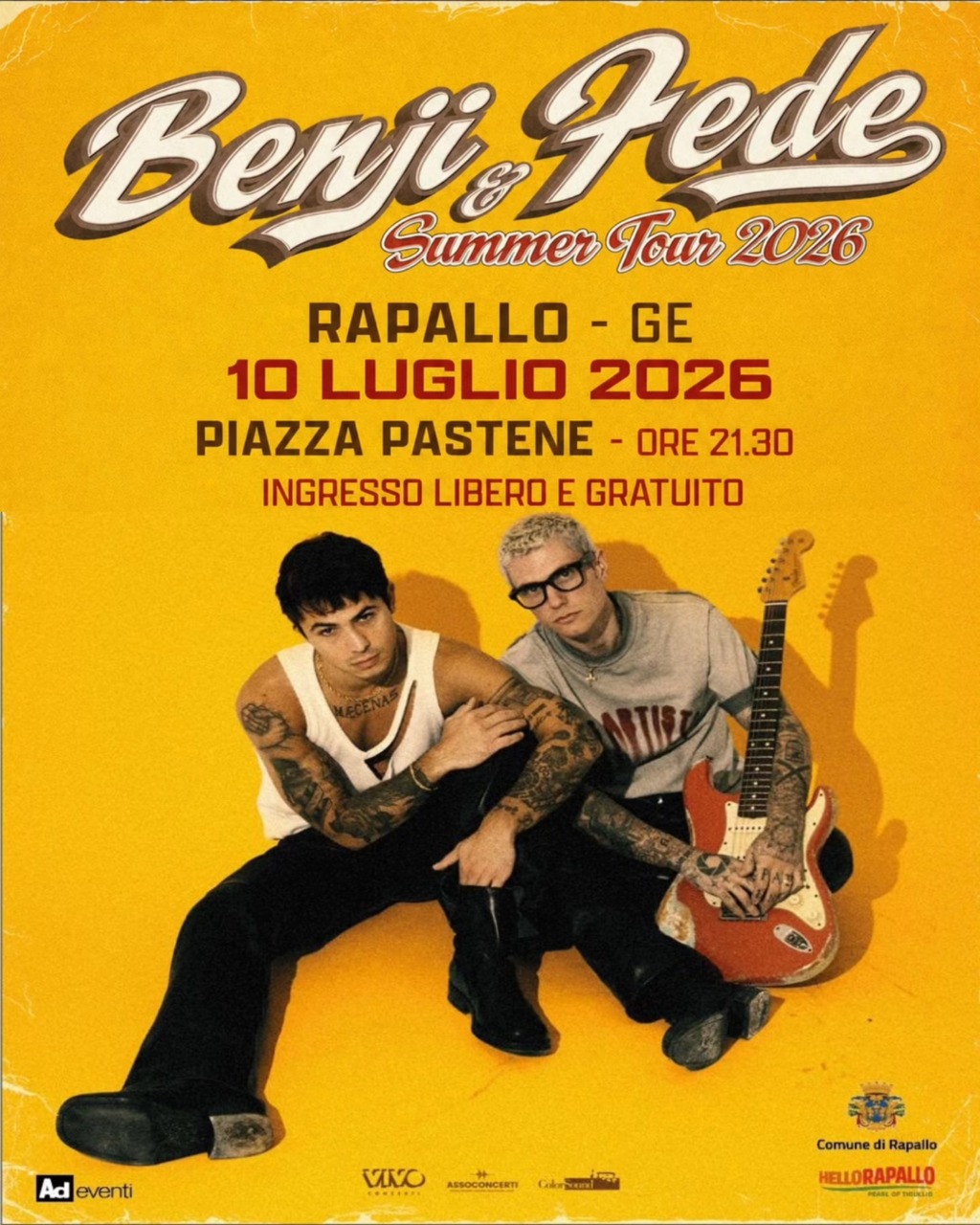 Benji & Fede protagonisti a Rapallo per dare il via all’estate