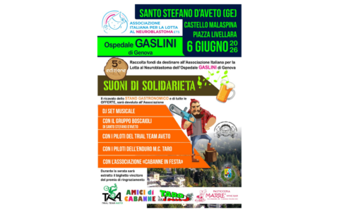 Il 6 giugno a Santo Stefano d’Aveto si rinnova l’appuntamento con “Suoni di Solidarietà”