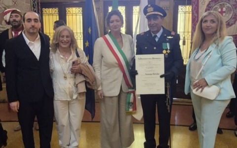 Riconoscimento al Merito della Repubblica Italiana per Antonio Grullo di Chiavari