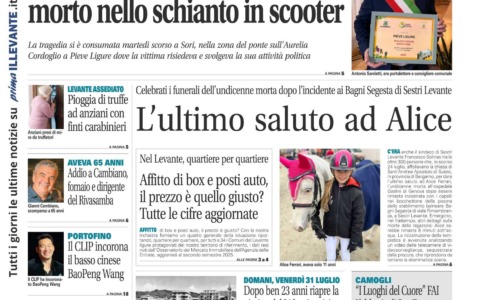 Il Nuovo Levante è disponibile in edicola