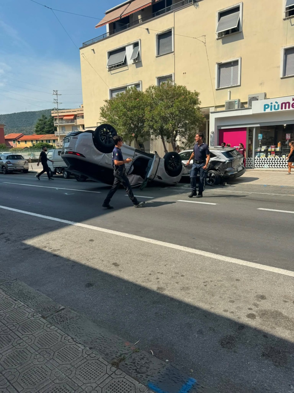 Incidente in via Nazionale a Sestri Levante