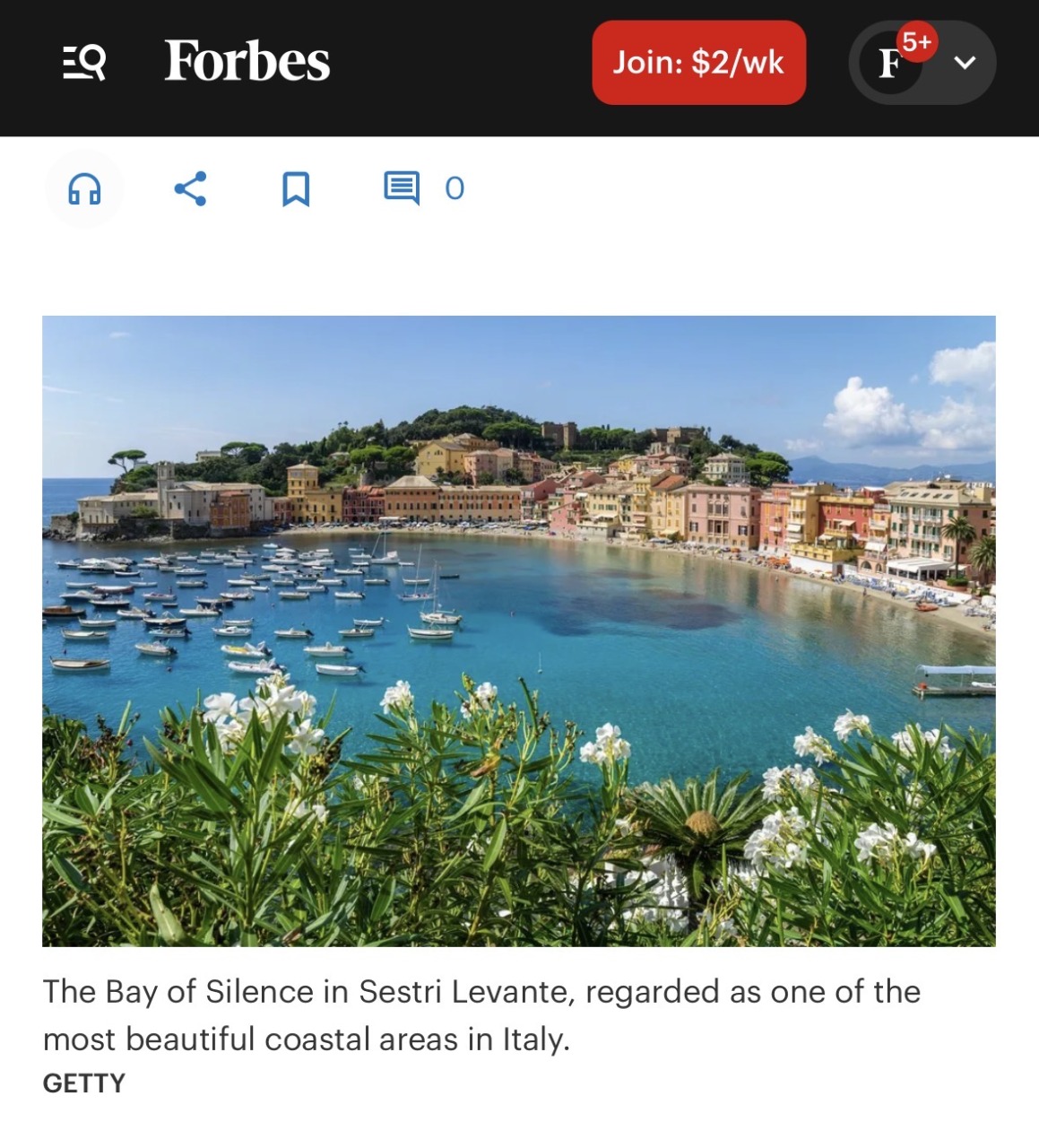 Sestri Levante si fa notare su Forbes