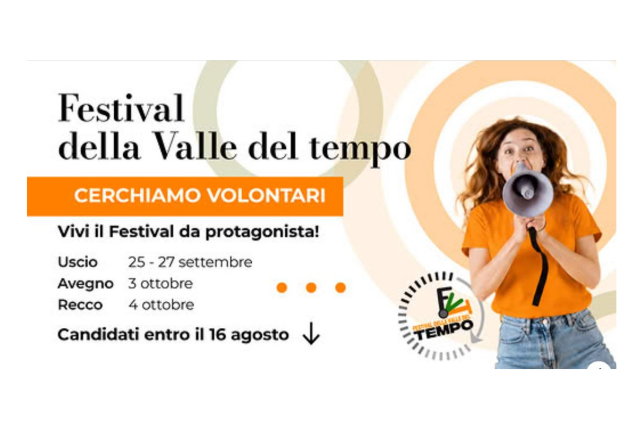 Festival della Valle del Tempo: opportunità per volontari