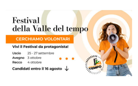 Festival della Valle del Tempo: opportunità per volontari