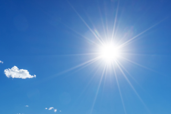 Previsioni meteo del weekend: sole e temperature elevate